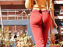 Busty نوجوان سبزه نشان کردن. مشاعره, آمپر cameltoe; الاغ!